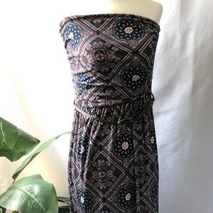 Ardene | Soft Autumn Strapless Dress Maxi (size L)